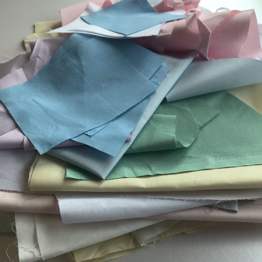 Photo of scrap bags of cotton fabric ideal for quilting
