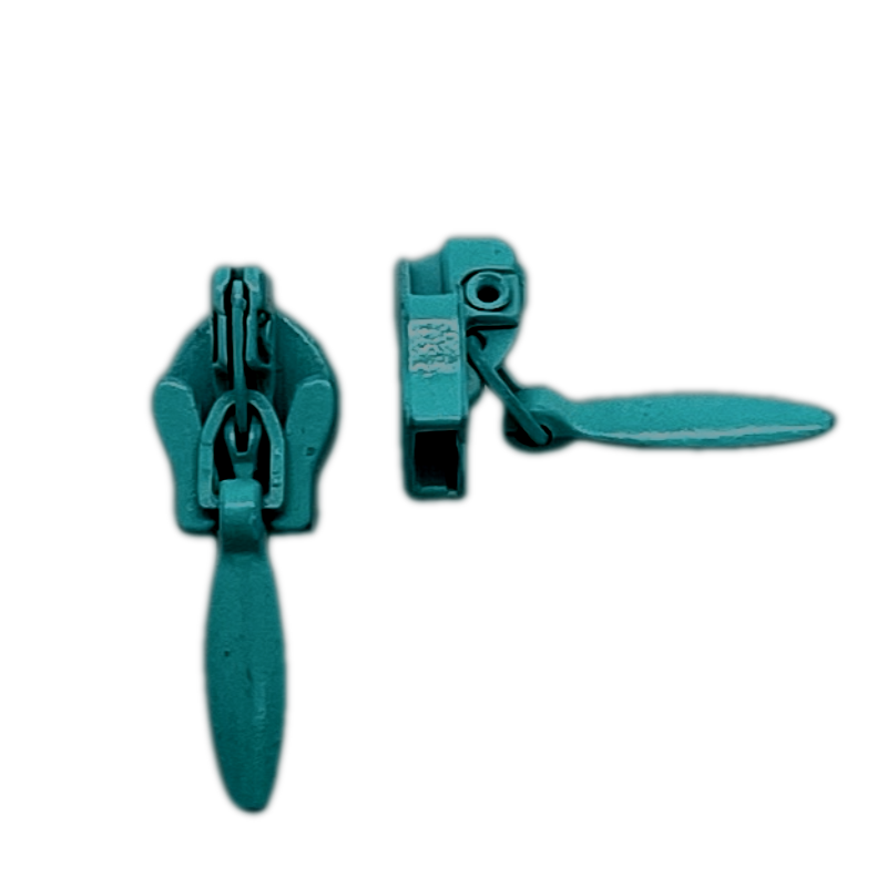 teal sliders Invisible continuous zipper roll in long chain style with sliders of 2 per metre