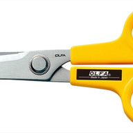 Olfa Scissors SCS-2 Extremely high quality stainless steel blades are perfect for precise cutting. The serrated blades hold cutting objects tightly, grip the item being cut for accurate and powerful cutting. Accommodates both right or left-handed users.