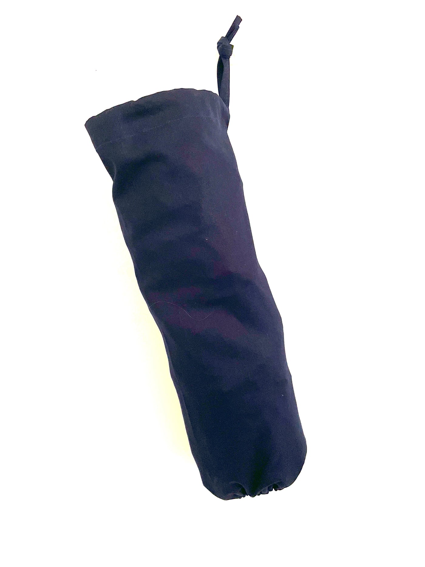 plastic bag dispenser and holder for those pesky bags for life that take over this one is a navy blue drill fabric