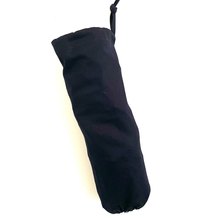 plastic bag dispenser and holder for those pesky bags for life that take over this one is a navy blue drill fabric