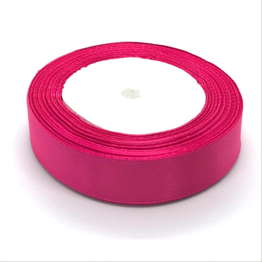 cerise pink single faced ribbon for crafts and ribbon making