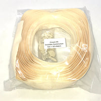 cream long chain continuous invisible zipper tape and sliders