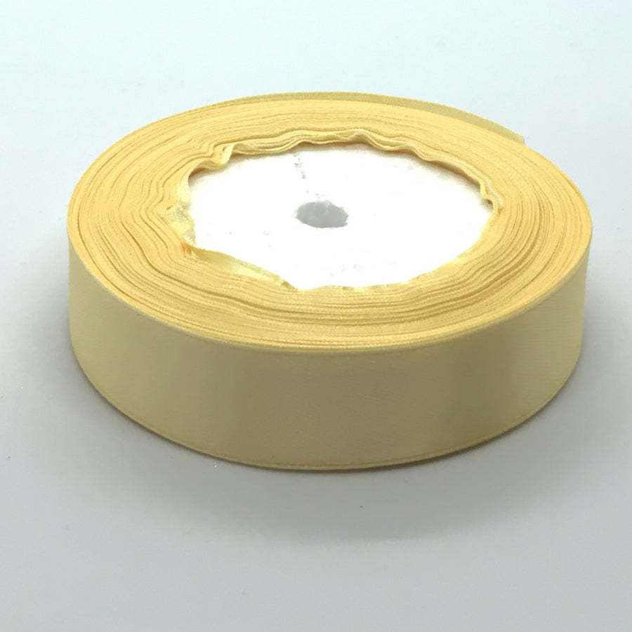 creamy yellow single faced ribbon for crafts and ribbon making