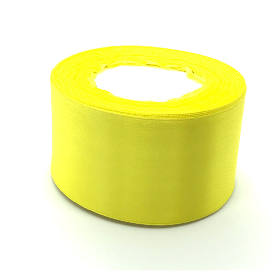 Yellow single faced ribbon for crafts and ribbon making