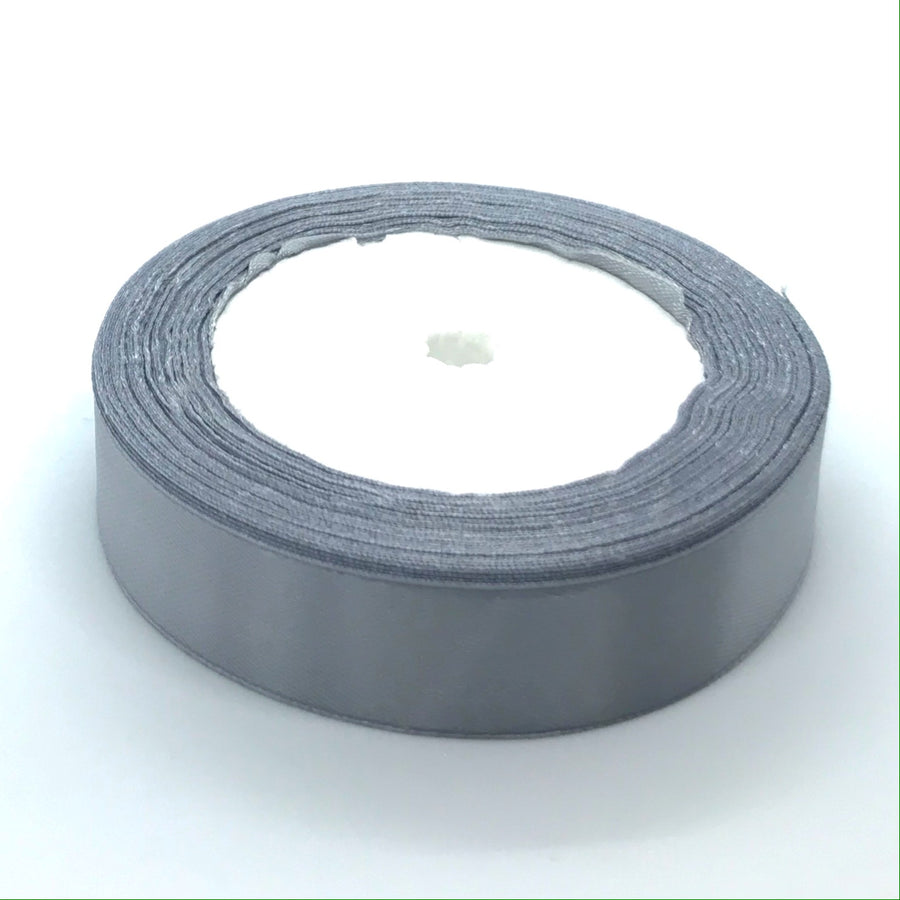 grey single faced ribbon for crafts and ribbon making