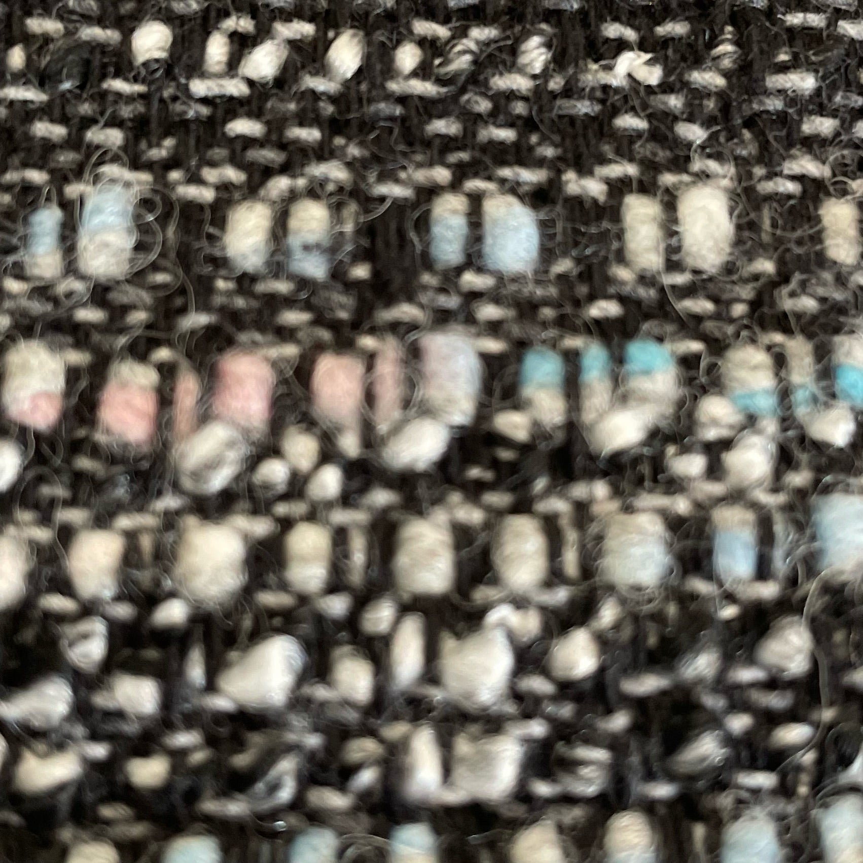 multicoloured boucle fabric, ideal for a jacket or coat, beautiful slubs of pink, turquoise