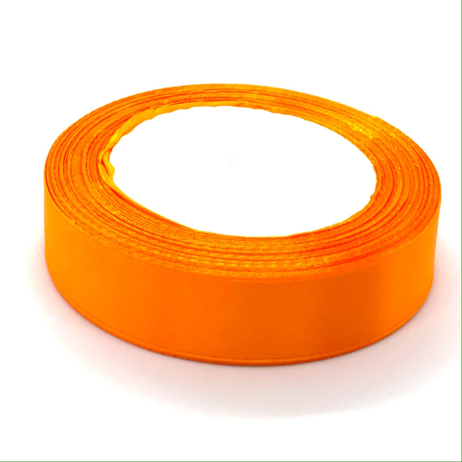 orange single faced ribbon for crafts and ribbon making