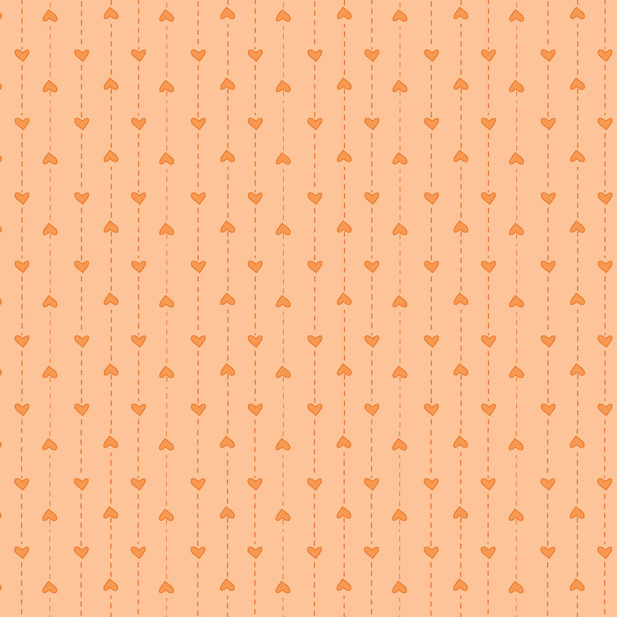 red rooster orange stripe fabric for quiliting