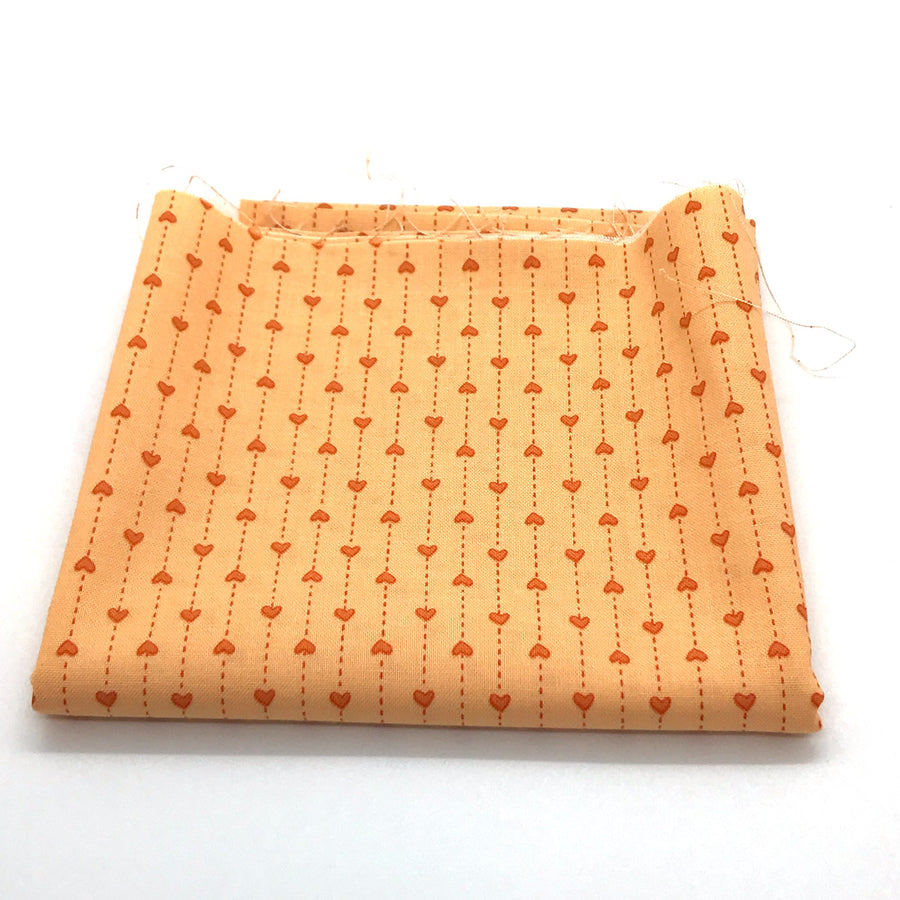red rooster orange stripe fabric for quiliting
