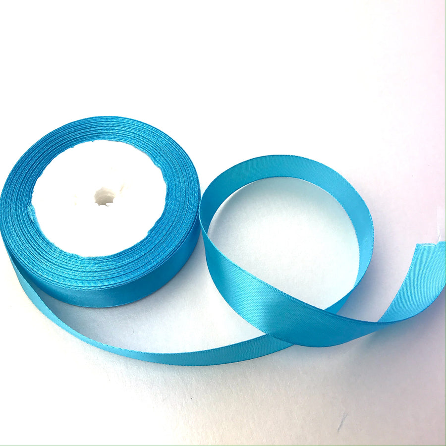 turquoise blue single faced ribbon for crafts and ribbon making