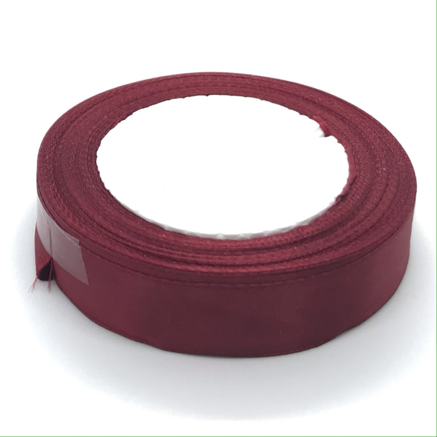 wine burgundy single faced ribbon for crafts and ribbon making