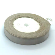 single faced satin ribbon for crafts.  This one is a silver with a tinge of beige