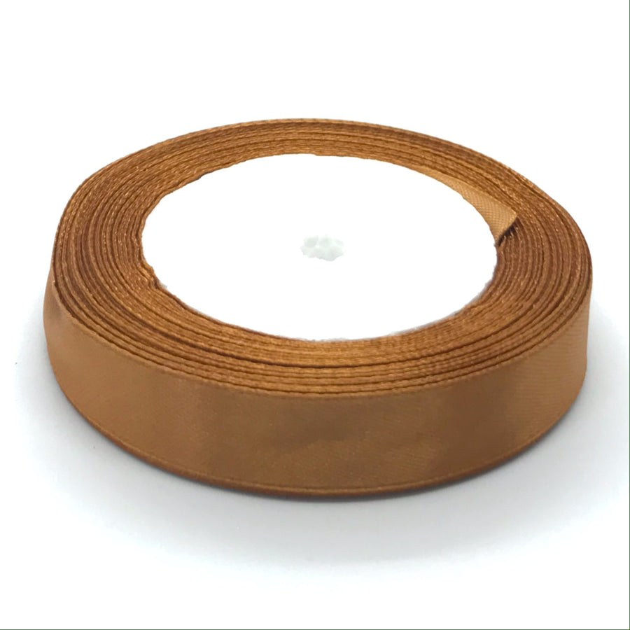 golden brown single faced ribbon for crafts and ribbon making