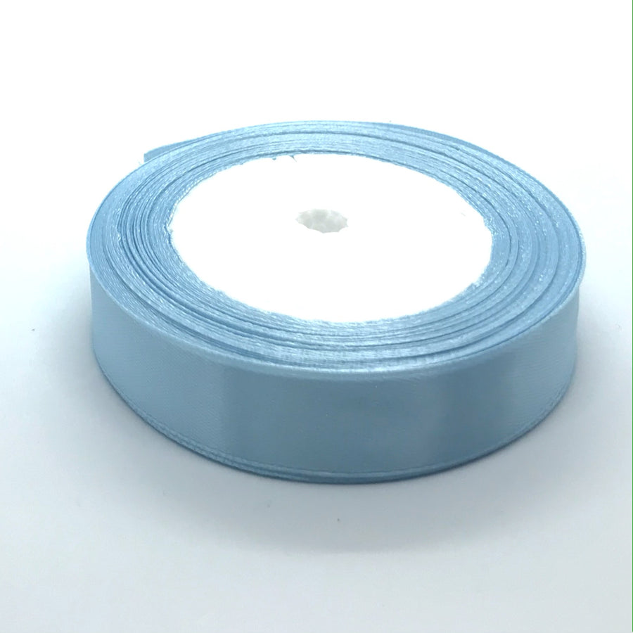 light blue single faced ribbon for crafts and ribbon making