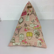 Ipad or tablet holder bean bag style with a pink parish canvas fabric