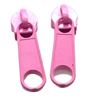 lovely pink sliders for continuous zipper in size 5
