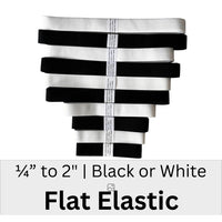 Black Flat Woven Elastic – 10mm to 50mm (⅜″–2″) – Sold by the Metre
