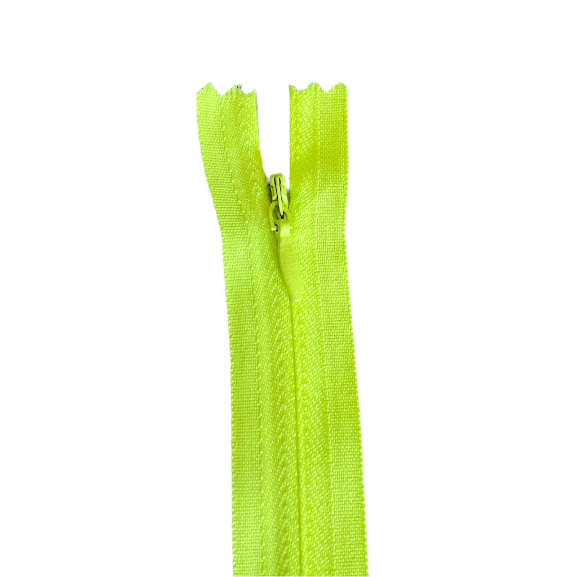 Invisible / Concealed Zippers  - Neon Lime Green