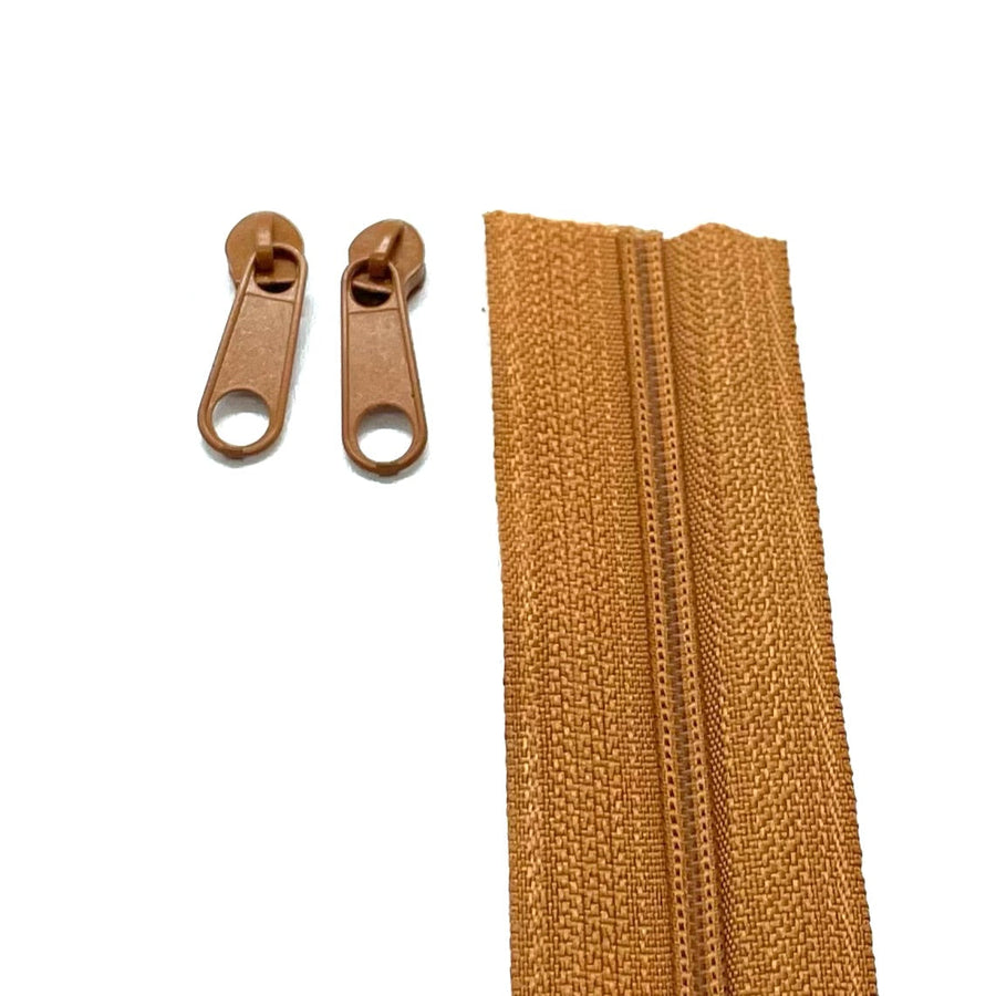 Autumn Gold continuous longchain zipper tape and sliders