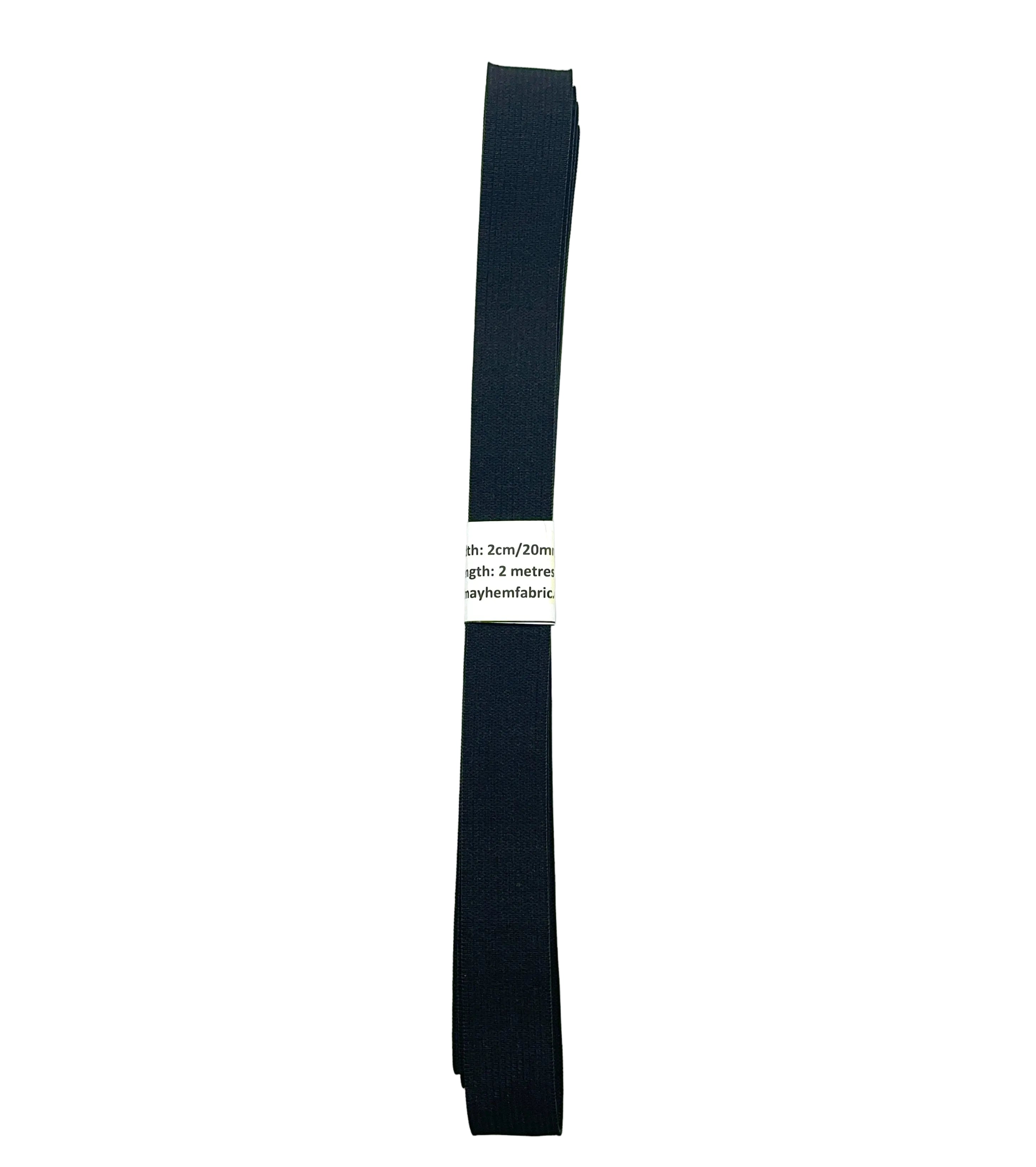 2cm black elastic banded 2 metres