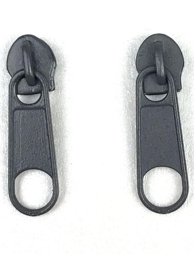 dark grey continuous long chain zipper tape and sliders