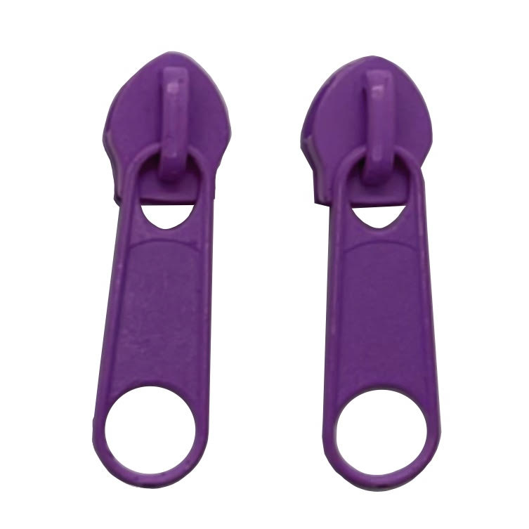 purple zipper tape and sliders in continuous style size 5