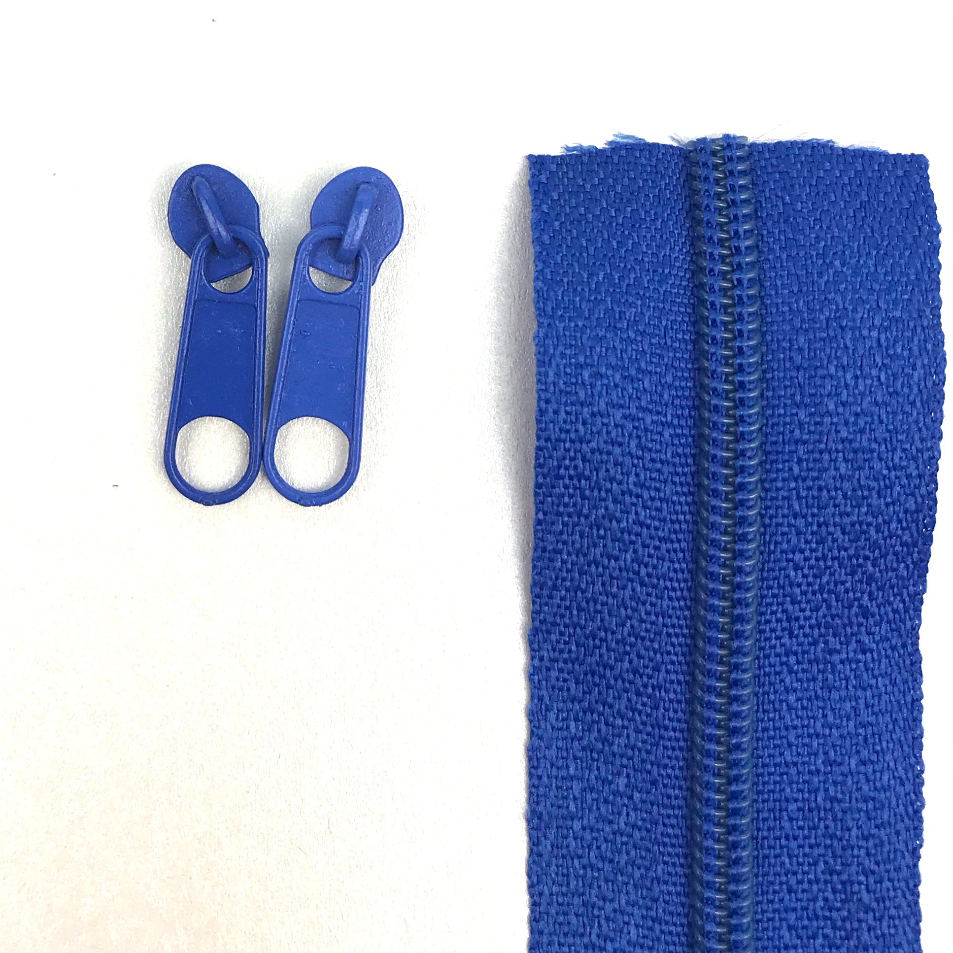 royal blue continuous long chain zipper and sliders