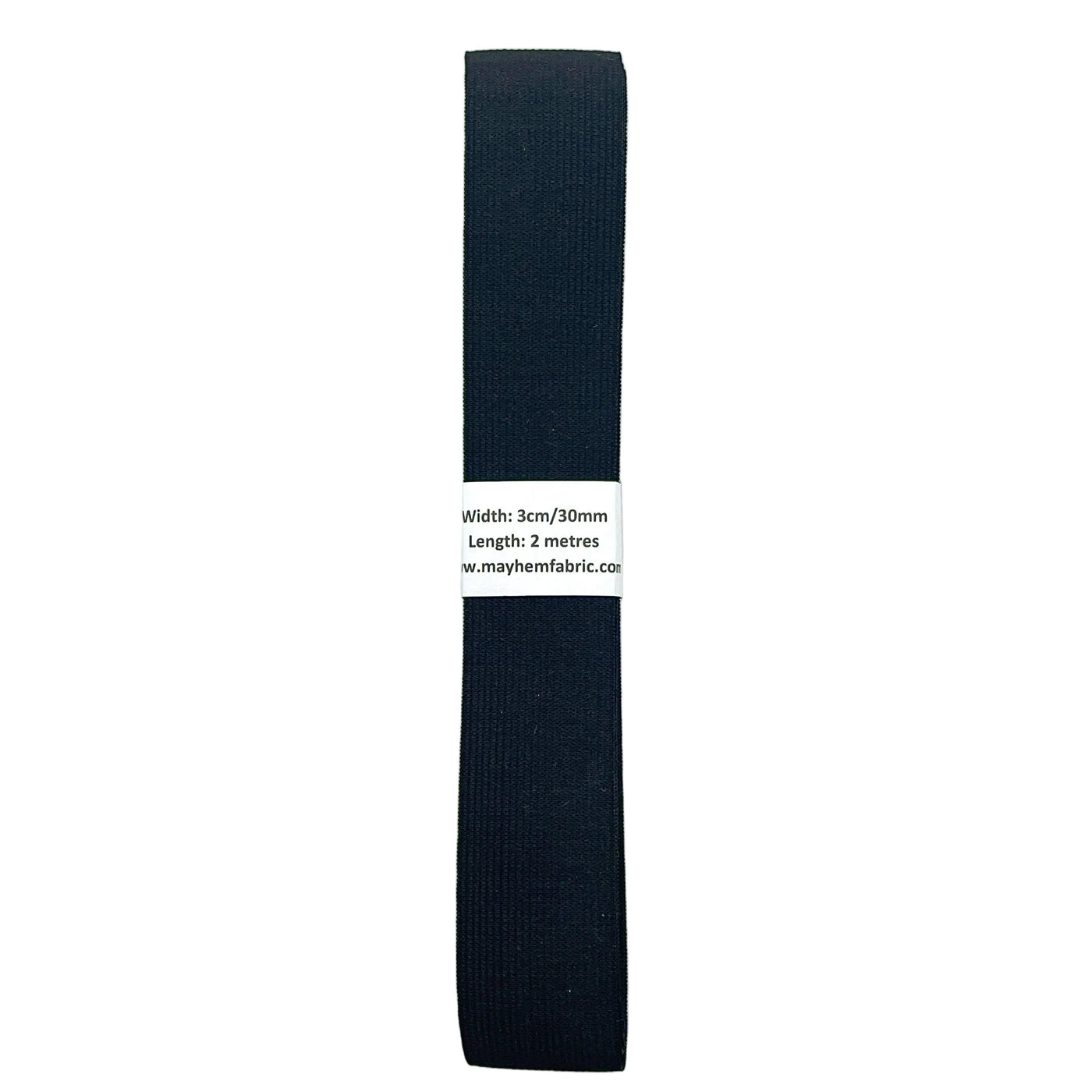 Black woven elastic 3cm banded