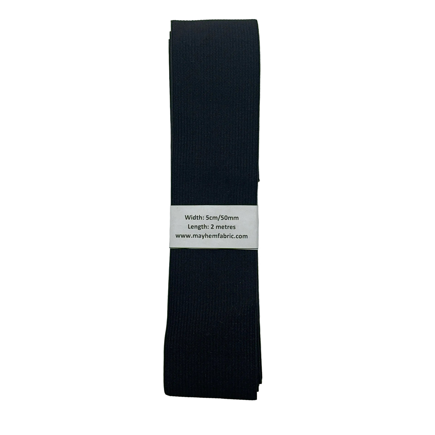 5cm 2" black woven elastic banded
