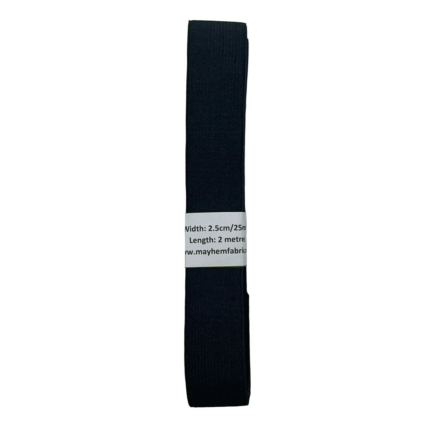 black woven 2.5m 1" elastic 
