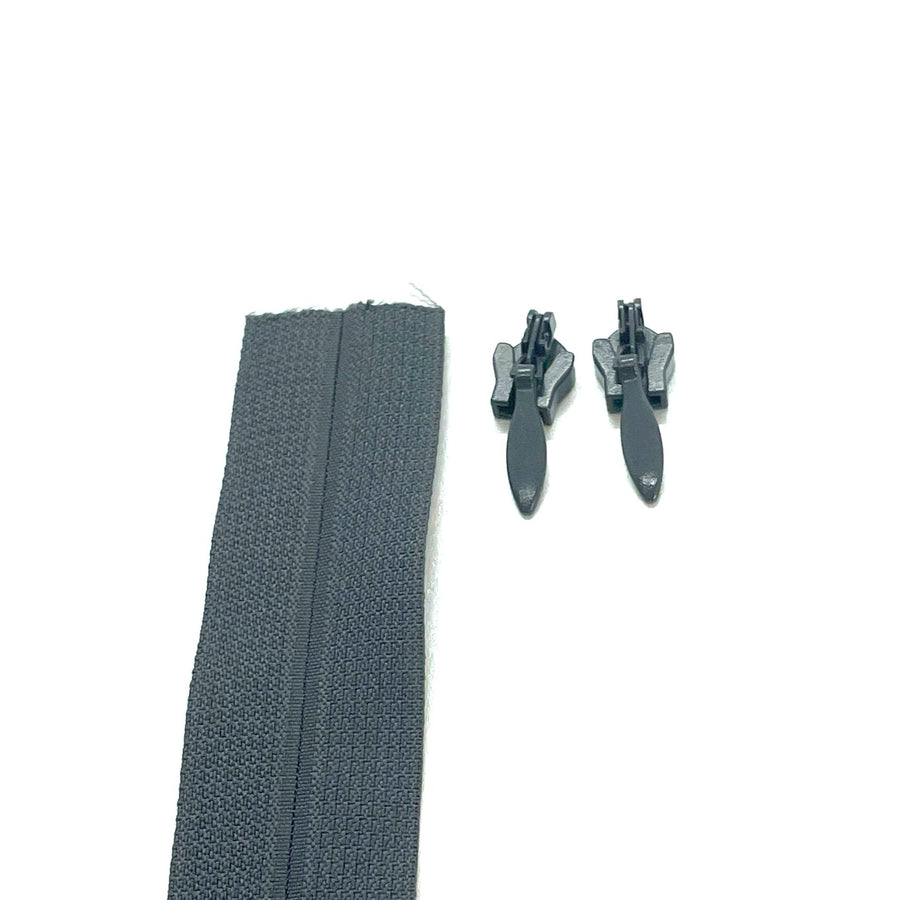 dark grey continuous heavy duty no 5 invisible zipper tape and sliders