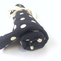 end view of the knitting needle roll 