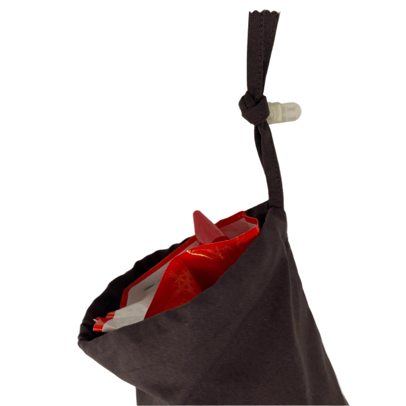 brown plastic bag holder