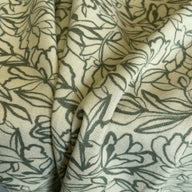 Ecru Viscose Washed Linen Patterned Fabric