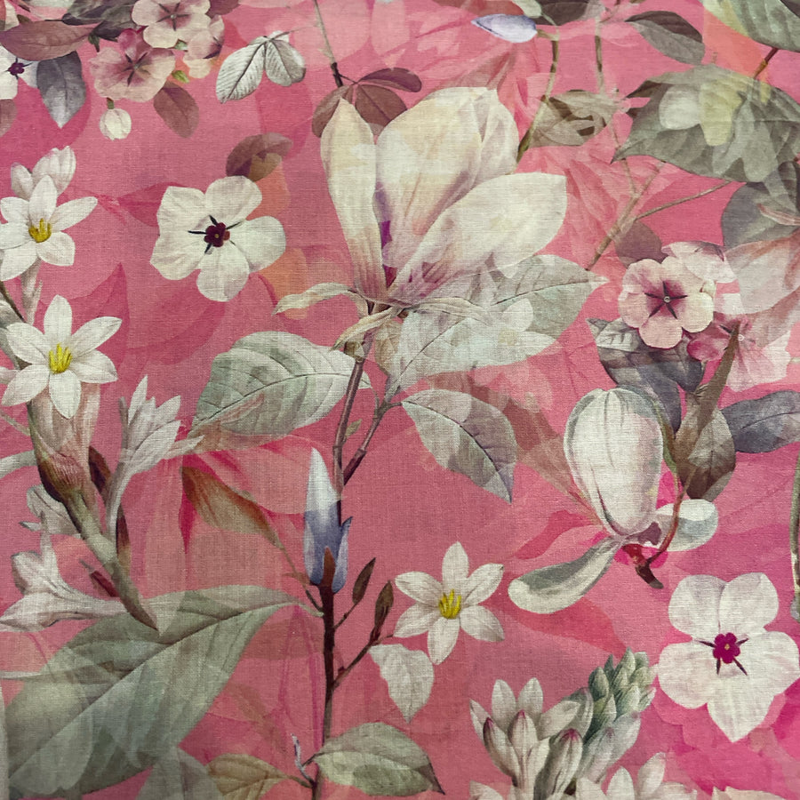 Cotton Lawn Digital Print - Rose Floral Print