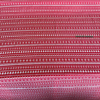 Red poly cotton scandanavian style fabric for traditional christmas projects