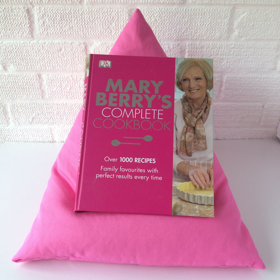 Pink Plain Book Holder Bean Bag