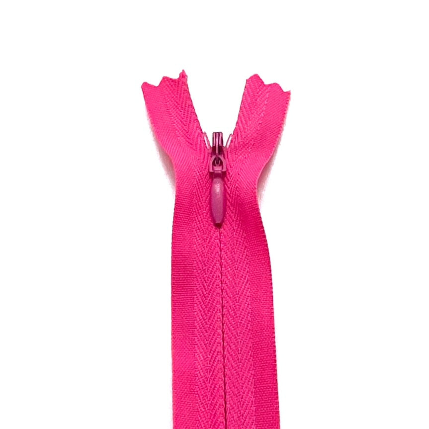 Pink invisible consealed zip