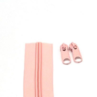 Coral Pink 151 Continuous Zipper Roll in Standard Style Size 5