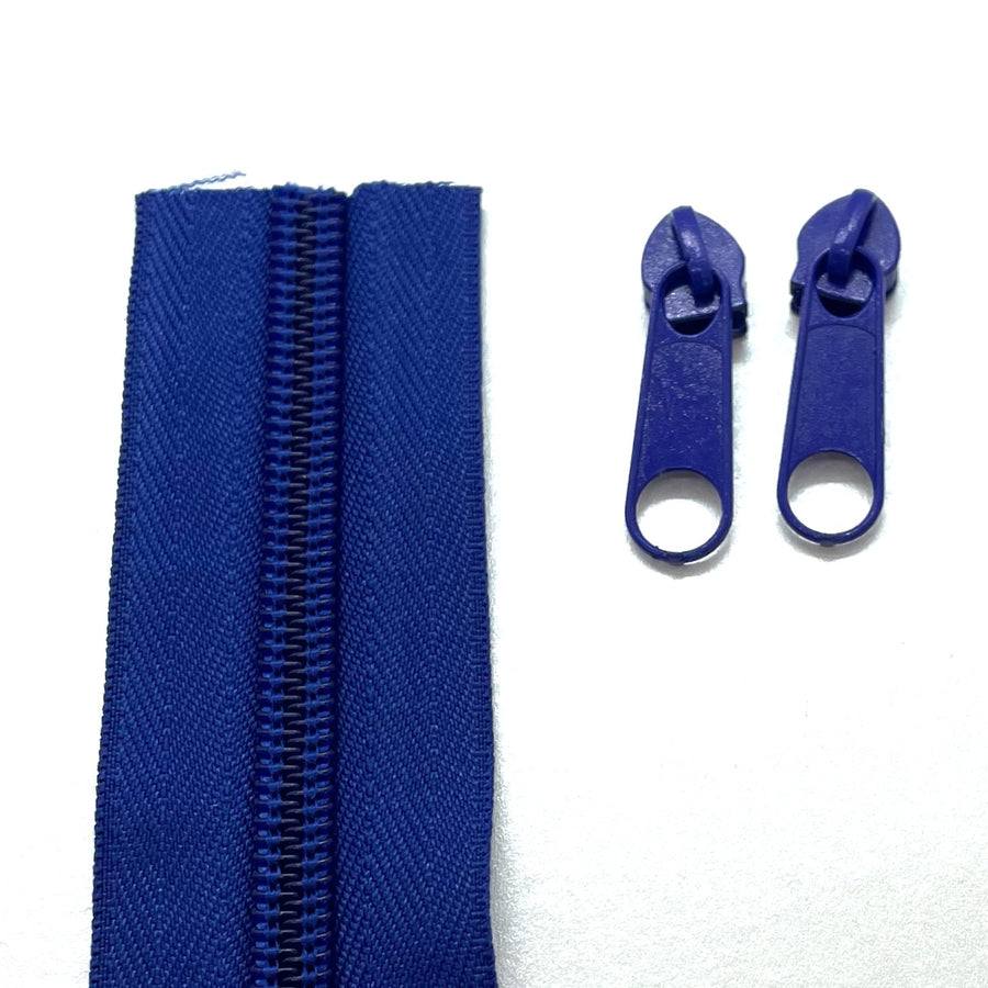 Peacock Blue continuous long chain zipper