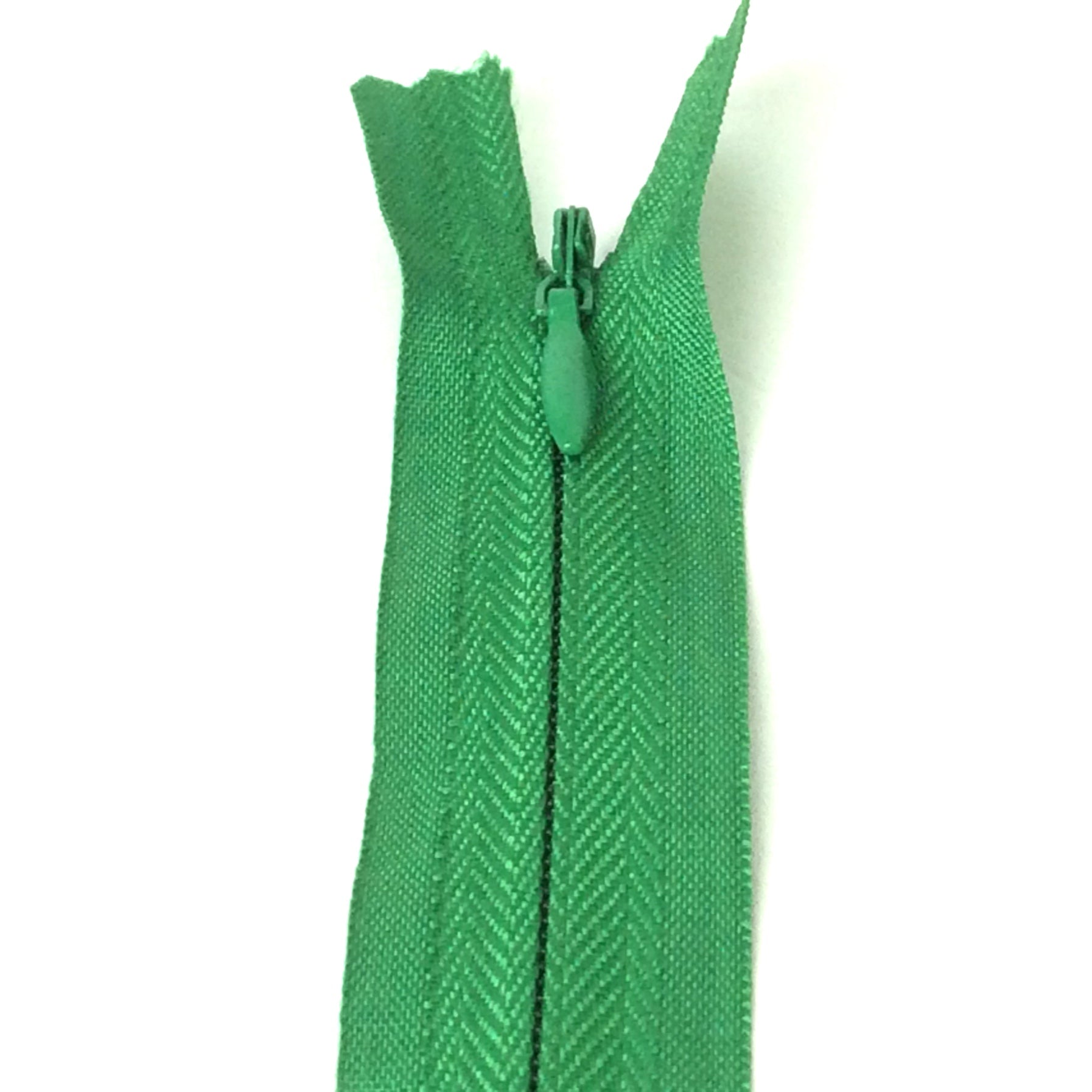 Emerald green invisible zipper