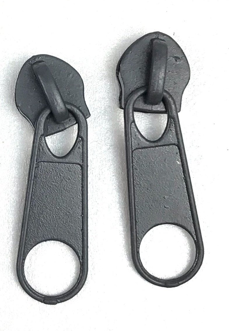dark grey continuous long chain zipper tape and sliders