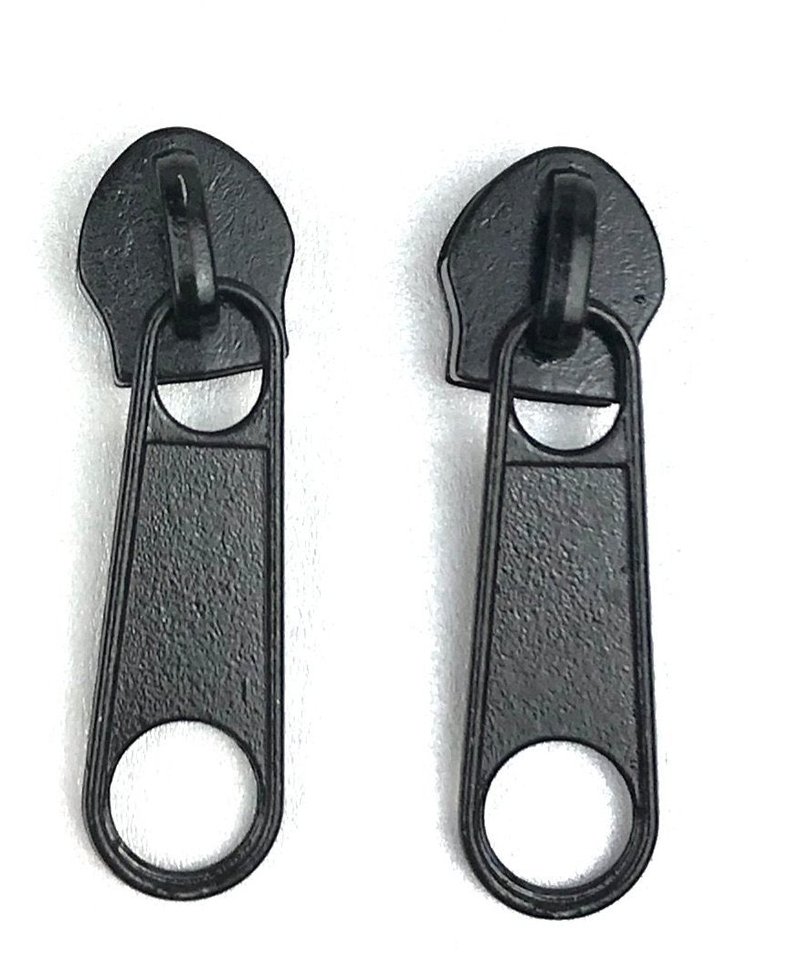 black continuous long chain zipper and sliders