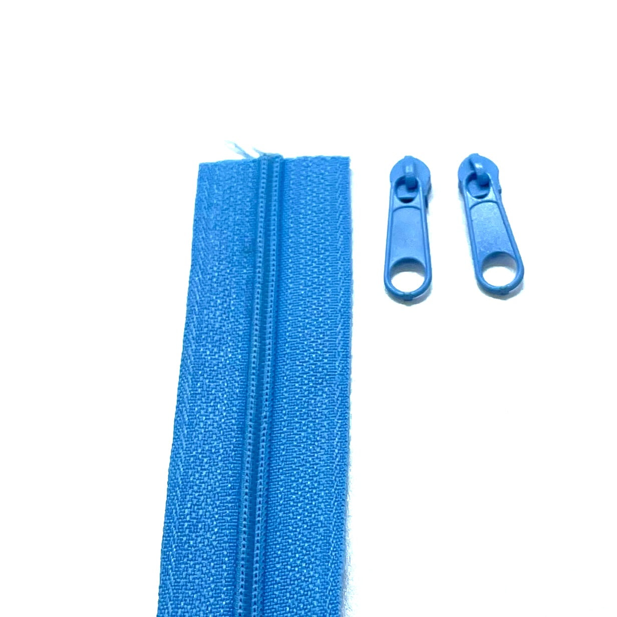water bluecontinuous long chain zipper tape and sliders