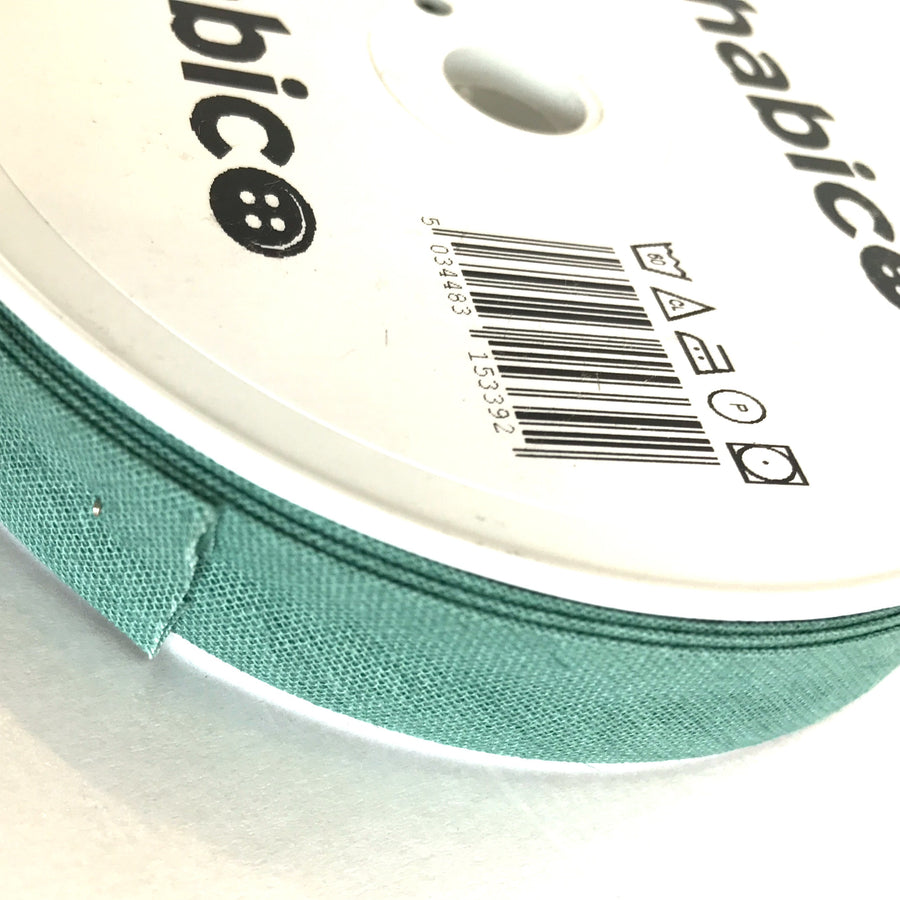 Green bias binding roll of single fold tape