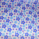 Blue flowered polycotton fabric
