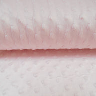 Baby pink dimple fleece supersoft popcorn fabric