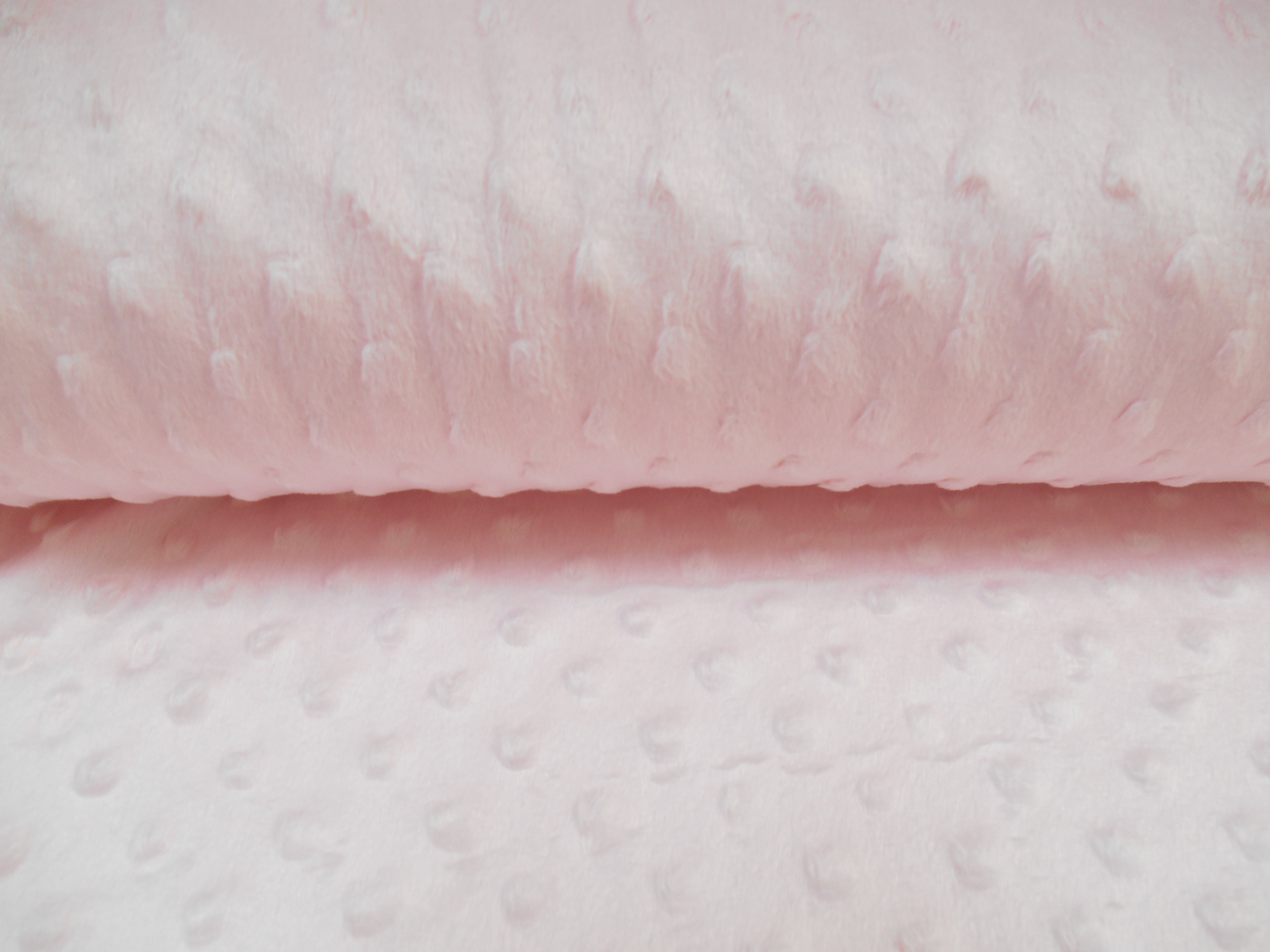 Baby pink dimple fleece supersoft popcorn fabric
