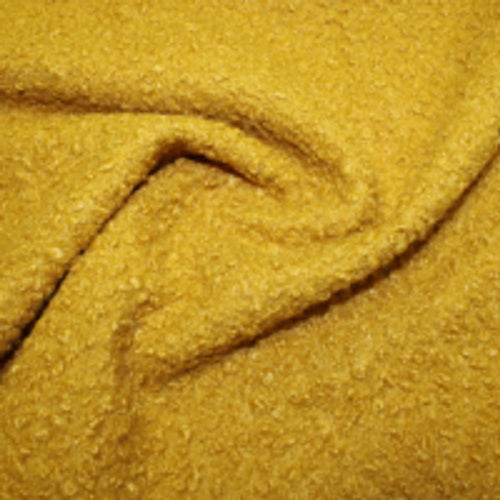 mustard boucle fabric